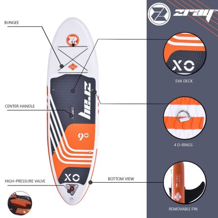 Pack paddle Zray SUP X-Rider X0 9'