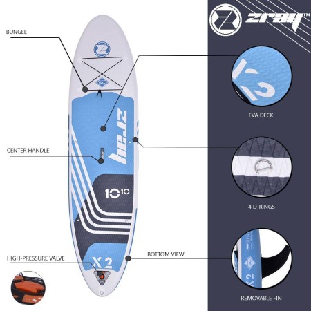 Pack paddle Zray SUP X-Rider X2 10'10''